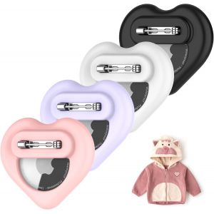MEVRONISSHOP-Lot de 4 coques cach&eacute;es Air Tracker, &eacute;pingle invisible, anti-perte, pour enfants, personnes &acirc;g&eacute;es, chaussures, bagages, collier d'animaux de compagnie (noir, blanc, rose) - Neuf