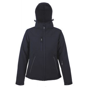 Parka Femme Softshell Hiver Doubl&eacute;e - 46804 - Bleu Marine - Neuf