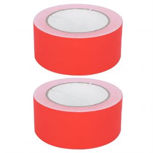 XYONG Lot de 2 rubans adhesifs en tissu rouge haute viscosite, 10 m x 50 mm, anti-usure, pour reparation de moquette, de sol et de tuyaux - Neuf