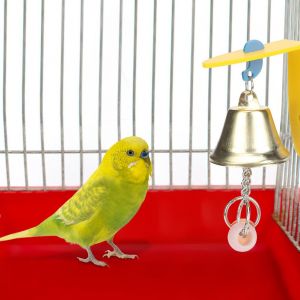 Hjlian Jouet A Mordre Et A Macher Pour Animal De Compagnie, Avec Clochettes, Accessoire Pour Cage A Oiseaux Et Perroquets - Neuf