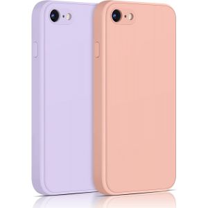1 Pack Silicone Coque Compatible Pour Iphone Se 2020 / Iphone 8 / Iphone 7 / Iphone Se 2022, Silicone Coque Avec Doublure En Microfibre Douce Protection Complète 4,7"", Bleu Marine - Neuf