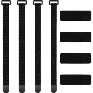 Mevronisshop-Sangles &Eacute;lastiques, Lot De 4 Sangles De V&eacute;lo Elastiques Avec Fermtures Crochet Et Boucle, Sangle &Eacute;lastique Avec Boucle Anti-Glisse Pour Organisation De C&acirc;bles Et Tubes De V&eacute;los, 2 Taille - Neuf