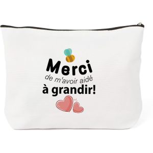 KALANKA-Idee Cadeau Maitresse D'école Fin D'année,Merci Maitresse Cadeau Maîtresse Fin D'année,Cadeaux Atsem Prof pour Institutrice Départ Retraite Maîtresse Original Noel Anniversaire,Pochette Maqui - Neuf