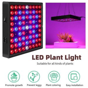 Lampe de culture horticole à LED - Cultivez des plantes saines en intérieur - Panneau LED horticole - Lampe UV pour plantes d'intérieur pour semis - Lampe de culture LED d'intérieur 50 W-1 - Neuf
