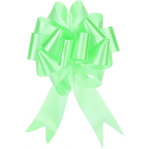 Kal-10pcs 12cm Noeud De Ruban De No&euml;l Gros Noeud Pour Emballage Cadeau Vert Clair Pour Les Paniers De Voiture De Mariage, Noeud De No&euml;l - Neuf