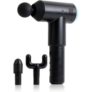 Pistolet De Massage Musculaire, Masseur De Physioth&eacute;rapie Portable, Pistolet De Massage Professionnel &Agrave; Percussion Des Tissus Profonds, 3 T&ecirc;tes, Rechargeable, Noir - Neuf