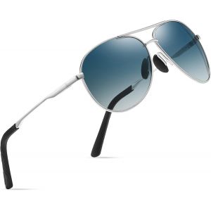 Lunettes De Soleil Homme Pilote Lunettes De Soleil Polarisées Pour Hommes Et Femmes Protection Style Classique Lunettes Ultralégères Verres Anti-Reflets Conduite Pêche Sports Avec Lunettes De Soleil - Neuf