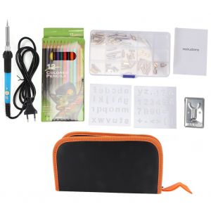 Kit de fer a repasser electrique a temperature reglable avec 53 pointes de fer, prise UE bleue 220 V - Neuf