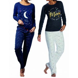 Pyjama Coton Melissa Brown Disco Reversible Pack De 2 - Neuf