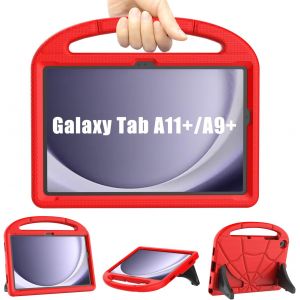 KALANKA-Enfants Coque pour Samsung Galaxy Tab A11+ Plus 11"" 2025/Galaxy Tab A9+ Plus 11"" 2023, Samsung A11 Plus/A9 Plus Tablettes &Eacute;tui avec Poign&eacute;e Support pour Galaxy Tab A11Plus/A9Plus -Rouge - Neuf