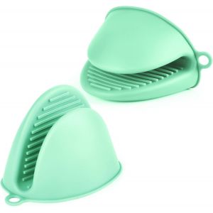 Gant De Cuisine &Eacute;pais En Silicone,1 Paire Gants De Four R&eacute;sistant &Agrave; La Chaleur,Gants De Cuisine Antid&eacute;rapants,Gant Cuisine Anti Chaleur Pour Cuisiner,Barbecue,Cuisson (Bleu) - Neuf