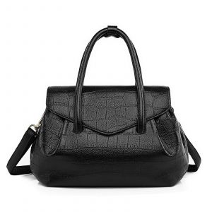 Sac cabas noir classique pour femme, sac bandouliere, sac a main, cadeau d'anniversaire, sacoche pour tous les jours - Neuf