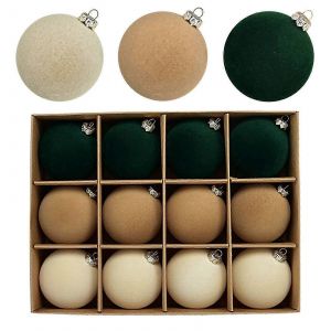 Boules De No&euml;l Floqu&eacute; Arbre De No&euml;l Boules De Plastique Boules De No&euml;l D&eacute;coratif Suspendu Ornements De D&eacute;coration D'Arbre De No&euml;l D&eacute;corations De No&euml;l - Neuf