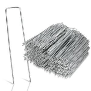 Piquet de fixation, Set 1000 sardines tente, piquet ancrage sol jardin en acier galvanis&eacute;, &Oslash;2.8mm 150x25mm - Neuf