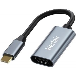 KALANKA-Adaptateur USB C vers HDMI 4K, câbles de type C vers HDMI, convertisseur de port USB C Thunderbolt 3 vers DisplayPort, compatible avec MacBook Pro/Air, iPad, Surface Book, Pixelbook, Dell XPS - Neuf