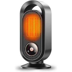 Chauffage d'appoint Electrique, Chauffage Ceramique Soufflant Portable Economique 1500W PTC Chauffe Rapide avec Thermostat et Minuterie,Protection Surchauffe et Anti-basculement pour Chambre Bureau - Neuf