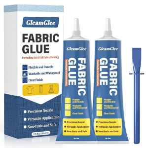 Mevronisshop-Colle Pour Tissu 100 Ml, Colle Sp&eacute;ciale Textile Extra Forte Et Permanente Pour R&eacute;parations De V&ecirc;tements, Cuir, Loisirs Cr&eacute;atifs, Tapisserie, Feutre Et Badges &iquest; Transparente &iquest; Lot De 2 - Neuf