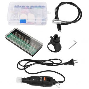 Mini meuleuse electrique rotative avec arbre flexible, 180 pieces, 110/220 V, 130 W, prise UE, accessoires et outils - Neuf