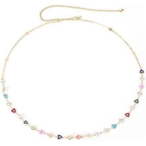 Vente Promotionnelle Chaîne Ventral D'amour En Forme De Coeur Monocouche Colorée Minimaliste - Neuf