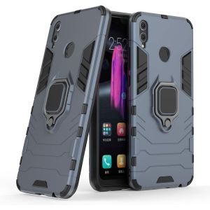 Kal-Coque Pour Honor 8x, Double Couche Renforcée Défense Antichoc Armure Housse Etui Avec 360 Rotation Bague Support Pour Huawei Honor 8x. Hb Blue - Neuf