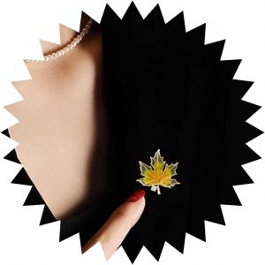 Kjdal-Broche Feuille Cristal Vintage Broche Feuille Cz Or Broche Feuille &Eacute;mail Jaune Broche Feuille Plante Broche Broche Mariage Broche Banquet Badge &Eacute;pingles Bijoux Pour Femmes Et Filles Cadeaux - Neuf