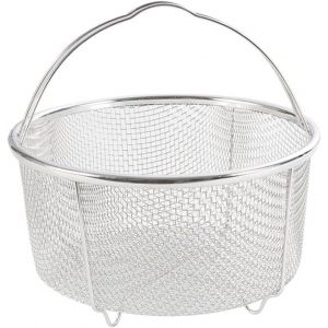 Jexnovashop-Panier &Agrave; Acier Inoxydable Multifonction Panier Cuisson Vapeur Et Friture Accessoire Cuisine Pour Maison Et Restaurant Avec Stables - Neuf