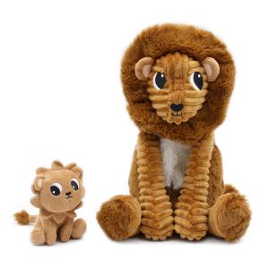 Peluche lion papa et son b&eacute;b&eacute; - Neuf