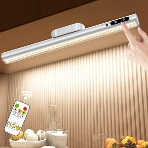 Subzonal-Lampe De Bureau Led Sans Fil, 4000mah Lumiere Rechargeable Usb, Reglette Led Cuisine Magn&eacute;tique Avec T&eacute;l&eacute;commande, &Eacute;clairage Murale Pour Placard, Tableau, Miroir, Armoire, Biblioth&egrave;que - Neuf