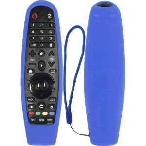 Housse Coque en Silicone pour LG Magic TV Télécommande, AN-MR19BA AN-MR18BA AN-MR600 MR650 AN-MR20GA AKB75855501, Etui de Protection pour LG Télécommande, Antidérapage, Antisismique, Lavable (Bleu) - Neuf