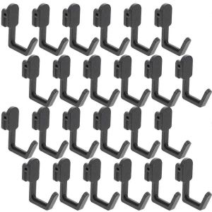 24Pcs Pegboard Hooks J Shape Pegboard Hook Peg Board Tool Parts-Noir - Neuf