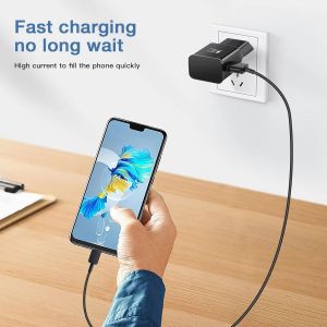 2 Pack Chargeurs Usb Compatibles Avec Samsung Galaxy S21 S20 S10 S9 S8 S7 S6 Edge/Plus/Active A15 A13 A14 A34 A55 A54 Note 9/8 Et Autres Smartphones, Charge Rapide Usb Prise Secteur Adaptateur - Neuf