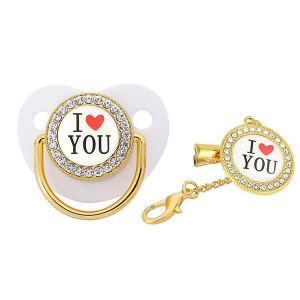 I Love You Letters Sucette Pour B&eacute;b&eacute; Sucette En Silicone Pour Nouveau-N&eacute; Violet Mamelon Pour B&eacute;b&eacute; L Blanc - Neuf