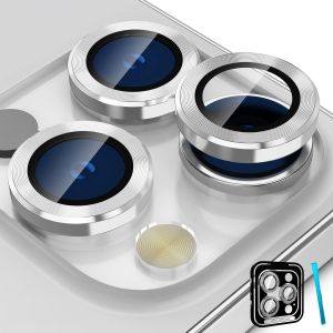 Cam&iquest;&iquest;ra Arri&iquest;&iquest;re Protecteur Compatible avec iPhone 14 Pro/iPhone 14 Pro Max, [Alliage D'aluminium][HD Verre Tremp&iquest;&iquest;] Duret&iquest;&iquest; 9H Cam&iquest;&iquest;ra Lentille Protection Anti-Rayure Coque pour Objectif, Argent - Neuf