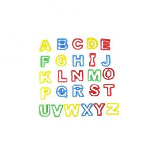 Ensemble de 26 moules à pâte à modeler colorés à faire soi-même, lettres majuscules de l'alphabet, kit d'outils de pâte à modeler intelligents pour enfants, jouet éducatif - Neuf