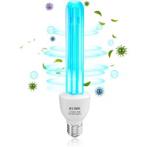 Lampe Ultraviolet Ozone E27 15w Lampe Uv Germicide Uvc Avec Ampoule Ozone E27 Ampoule Uv Sterilisateur Avec Tube De Quartz St&eacute;rilisation Uvc 254nm Ac220-240v Pour Toilette, Cuisine, Chambre - Neuf