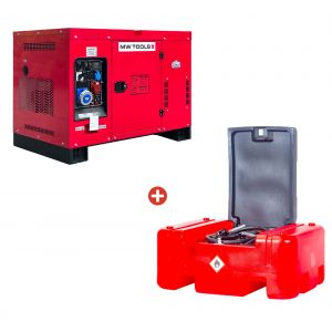 Groupe &eacute;lectrog&egrave;ne diesel 15kW + station de ravitaillement 210L MW Tools DG150EPPACK1 - Neuf