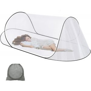 KAL-200 X 80 X 56Cm Moustiquaire Lit Pliable, Tente Moustiquaire Pop Up Portable, Filet Moustiques Pour Lit Simple, Outils Anti-Moustiques Ultra Légère Pour Familial, Voyage, Camping (Blanc) - Neuf