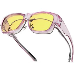Lunettes De Conduite De Nuit Adaptées, Anti-Éblouissement Efficace Des Phares Venant En Sens Inverse, Ultra Léger,Protection Uv 400 Polarisée - Neuf