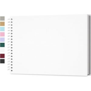 Album Photo Scrapbooking DIY 28x20,5 cm Papier Kraft Rigide avec 20 Feuilles,Livre de Souvenirs Photographiques pour Familles et Mariages,Blanc - Neuf