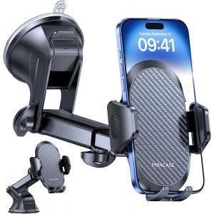 Kal-Support Téléphone Voiture [2025 Ventouse Puissante] Porte Telephone Voiture Tableau De Bord, Rotation 360° Portable Ventouse Pour Iphone Compatible Avec 4-7.2"" Smartphone - Neuf
