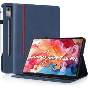 NAERYUT-Coque Pour Lenovo Idea Tab Pro 12.7 Pouces 2025 Tb-373Fu Tb-375Fc-Étui Housse De Protection Cuir Pu Avec Fonction Support/Portefeuille Coque Tablette (Bleu) - Neuf
