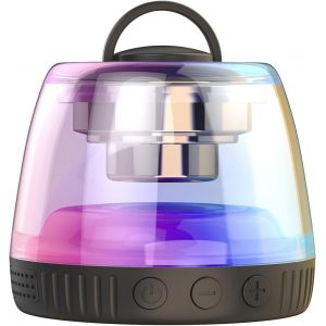 KALSG-Enceinte Bluetooth Avec Lumières Rvb,Mini Enceintes Sans Fil Pour Voyage,Sport,Extérieur,Maison,Fête,Camping,Randonnée,Vélo¿Noir - Neuf