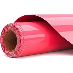 TIANYI-Flex Thermocollant pour Tissu Néon rose, Vinyl Thermocollant HTV Rouleau 30,5 X 305CM Flex Thermocollant transfert Film Plotter Pour DIY t-shirts, sacs et autres tissus (rose fluorescent) - Neuf