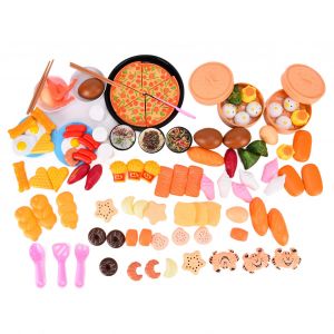 110 pieces de jouets de cuisine pour enfants, maison de jeu pour enfants, fruits et legumes, jouets de cuisine, 110 ensembles - Neuf