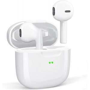 AYU-Bluetooth Ecouteurs Intra-Auriculaires sans Fil, Ecouteur Bluetooth 5.3 Hi-FI Son Stéréo, réduction du Bruit, Contrôle Tactile, Mic Intégrés, 24 Heures Durée de Lecture, pour iOS Phone Samsung An - Neuf