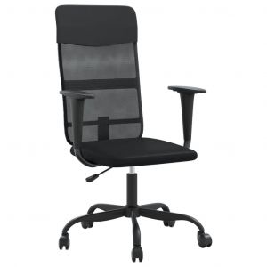 Chaise fauteuil si&egrave;ge de bureau informatique &eacute;tude r&eacute;glable en hauteur noir Helloshop26 02_0024071 - Neuf