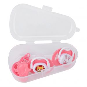 Sucette Souple Et Respectueuse De L'environnement Pour Bebe Avec Chaine Pour Dormir (Rose) - Neuf