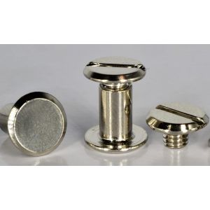 Lot De 10 Vis À Douille Argenté 5 Mm/Rivets En Cuir/Vis De Ceinture|Rivets Décoratifs,Rivets À Vis|Vis De Raccordement Pour Bridon Western Et Accessoires De Poche Pour Couture,Etc. - Neuf