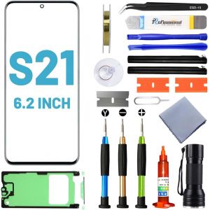 KALANKA-&Eacute;cran avant pour Samsung Galaxy S21 6,2"", kit de r&eacute;paration d'&eacute;cran avec colle imperm&eacute;able (pas LCD ni num&eacute;riseur tactile) - Neuf