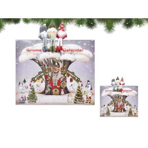 Calendrier de l'Avent de 24 jours avec des poup&eacute;es gnomes - Neuf